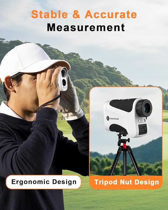 Golf Range Finder 650 Yards RangeFinder Golfing High Clarity Display 6X Magnification 0.5 Yard Accuracy Pin Seeker Easy to Use Simple
