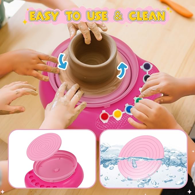 Pottery Wheel for Kids– Complete DIY Pottery Painting Kit for Ages 8-12 - Image 4