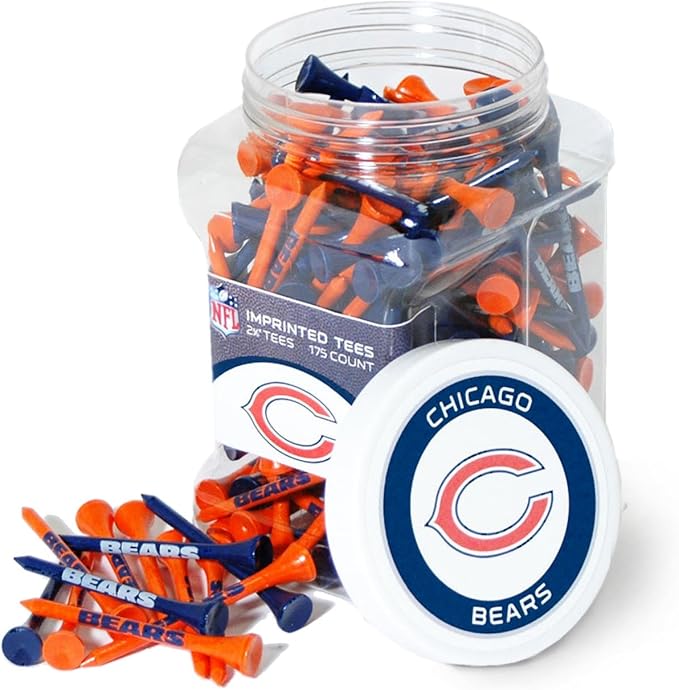 Team Golf NFL Green Bay Packers Jar Of 175 Golf Tees 2-3/4" Golf Tees, 175 Pack, Regulation Size, Multi Team Colors