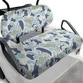 Bulopur Blue Fish Camo Golf Cart Seat Covers for Club Car Ezgo Golf Cart Dust Covers 2 Passenger Seats Universal Fit Removable Golfcart Accessory