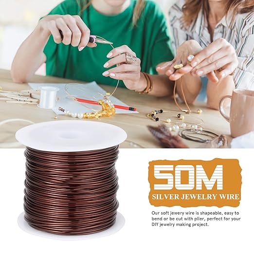 164FT Jewelry Wire 22 Gauge Tarnish-Resistant Copper Beading Wires Roll Bulk - Image 2
