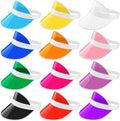 JenPen 12 Pack Unisex Plastic Sun Visors Hats Clear UV Protection Poker Cap for Men Women Sports Outdoor Golf Activities