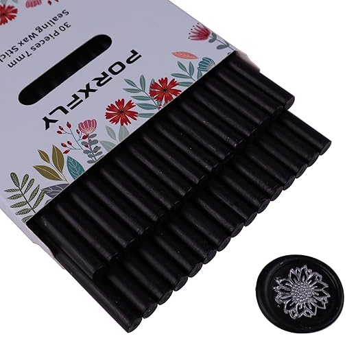 30 Pieces 7mm Sealing Wax Sticks by PORXFLY