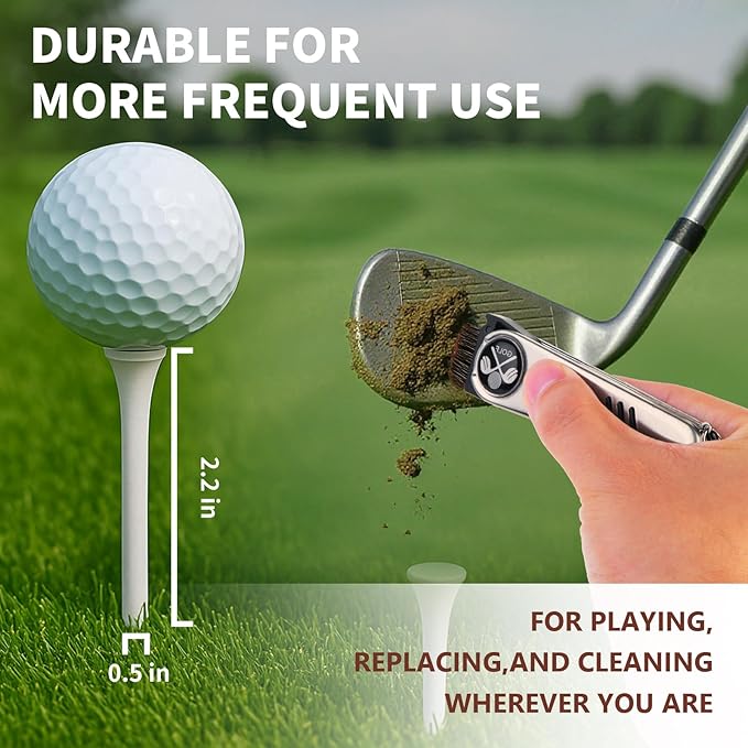 Golf Accessories Gifts for Men - Golfing Essentials Kit for Beginner Golfers with Balls Tees Golf Ball Clamp Rangefinder Scorer Cleaning Brush Multifunctional Divot Knife Gifts for Women Men