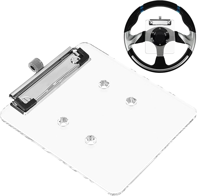 Golf Cart Scorecard Holder with Pencil Holder for Club Car/EZGO/YA/Icon/Star Car/Excar and Other Most Golf Carts. Clear/Black-Tinted are Available 5mm Thick Acrylic and More Sturdy.