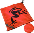 Frogger Amphibian Golf Towel with Dry and Wet Technology, Red - Golf Bag Accessory for Men and Women with Carabiner Clip