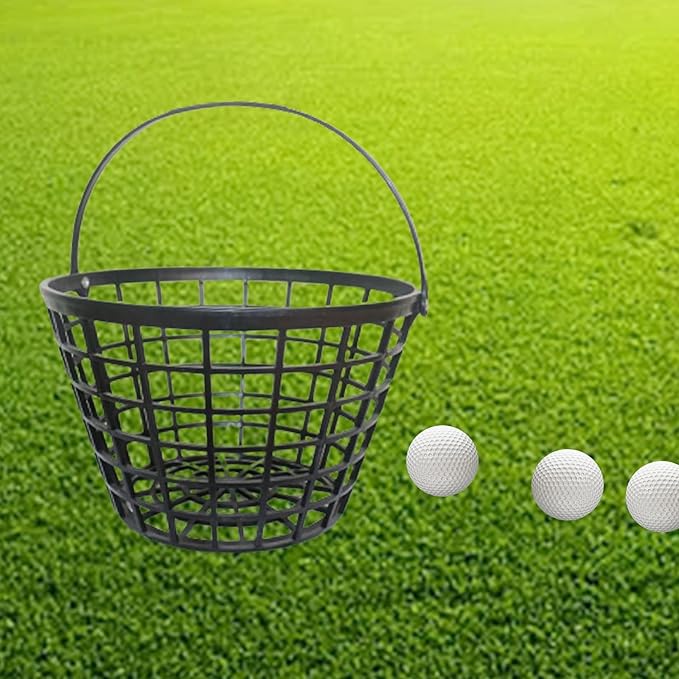 SM SunniMix Unbreakable Golf Ball Basket, Golfball Container with Handle Ball Holder Contains 25/50/100 Balls Range Accessories