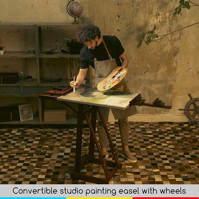 MEEDEN Multi-Function Studio Easel, H-Frame Easel, Painting Easel - Image 6