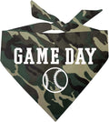 Game Day Dog Bandana | 100% Cotton Adjustable Triangle | Made in USA | Baseball| Sports | Biggest Fan | Game Day | X-Small | Camo (1054)