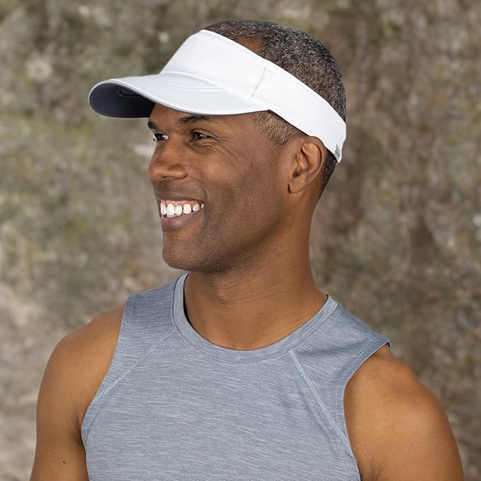 TrailHeads Sun Visor Hat for Men - Recycled Golf Visors for Men - Mens Running Visor for Tennis, Sports, Workouts