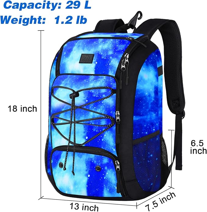 MATEIN Baseball Backpack, Softball Bat Bag with Shoes Compartment for Youth, Boys and Adult, Lightweight Baseball Bag with Fence Hook Hold TBall Bat, Batting Mitten, Helmet, Caps, Teeball Gear