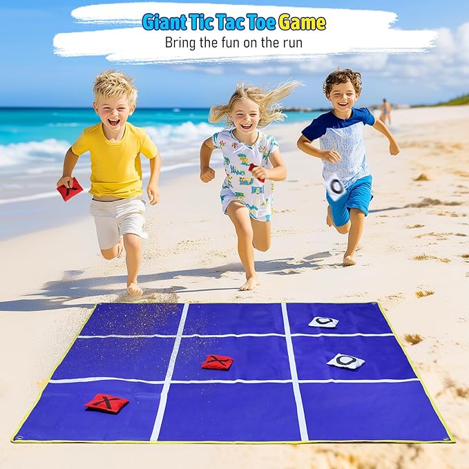 2-in-1 Outdoor Giant Tic Tac Toe Bean Bag Toss Games - Image 5