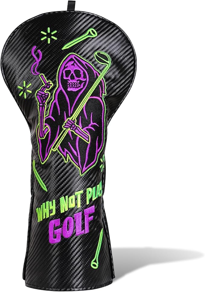 Big Crazy Golf Headcovers - Funny Golf Club Covers - Driver Headcover with Tour Grade PU Leather - Golf Driver Headcover, Waterproof Golf Head Covers, Soft Lining Golf Gift