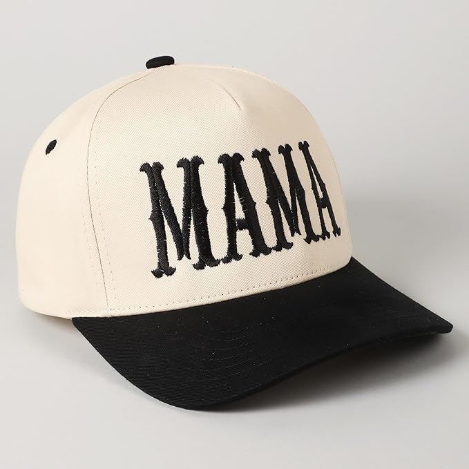 MIRMARU Two-Tone Vintage Canvas Trucker Hats for Men & Women, Adjustable Size Baseball Caps with Trendy Embroidered Design