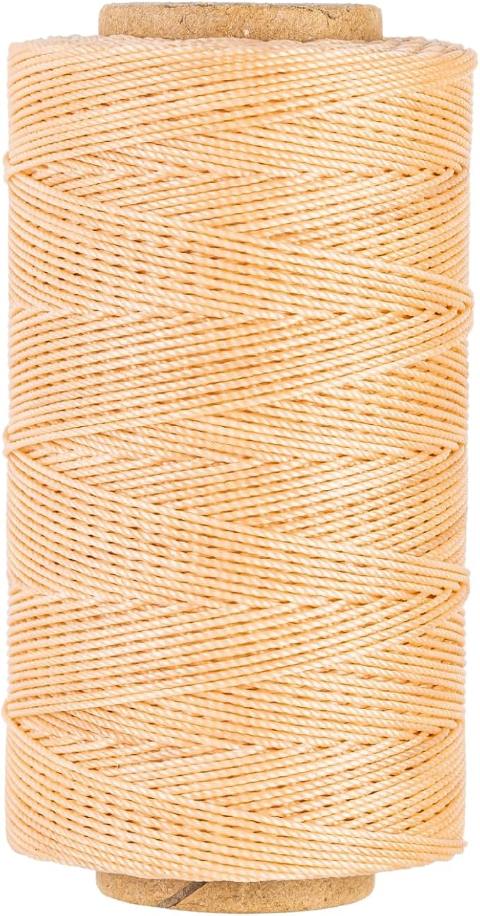 Bonded 0.8mm Round Waxed Polyester Cord, 3-ply Wax Coated Thread, 197 Yards by Wearecommittedtohelpingpeoplecreatebeautifuluniqueandpersonalizedhandcraftedcreations