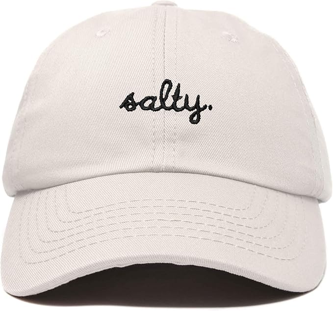 DALIX Salty Embroidered Cotton Beach Baseball Cap Adjustable Dad Hat Womens