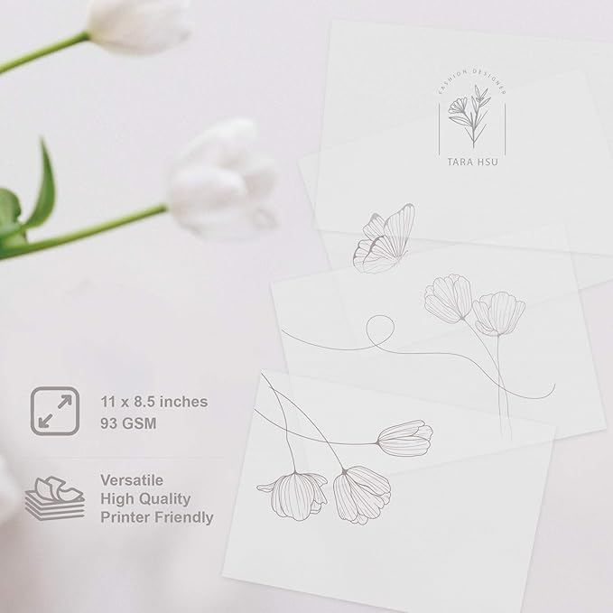 200 Pack Translucent Vellum Paper, 8.5 x 11 Inches - Image 4