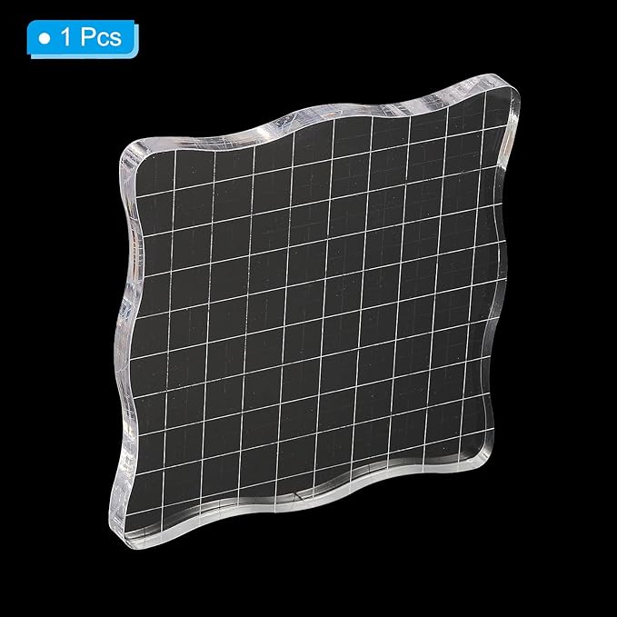 PATIKIL 4" x 4" Acrylic Stamp Block - Image 3