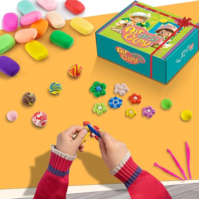 Air Dry Clay for Kids, 60 Colors Molding Magic Clay, Safe & Non-Toxic, DIY - Image 2