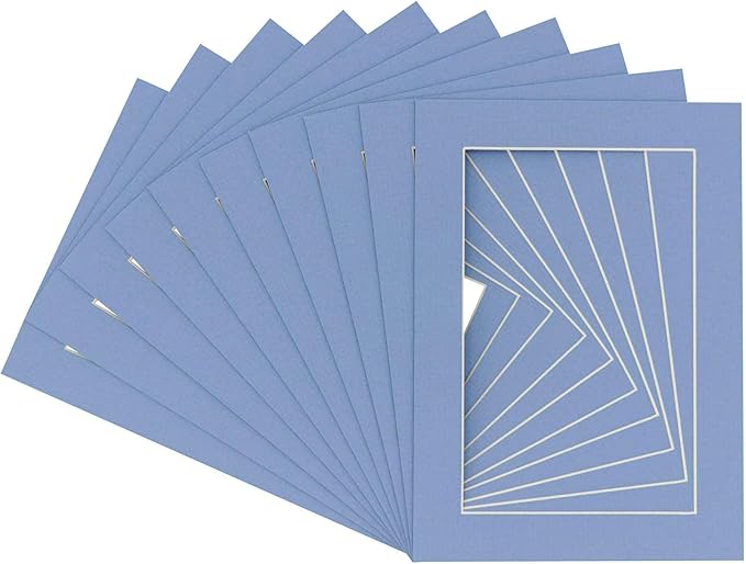 Pack of Ten 8.5x11 Mats Bevel Cut by Poster+Palooza