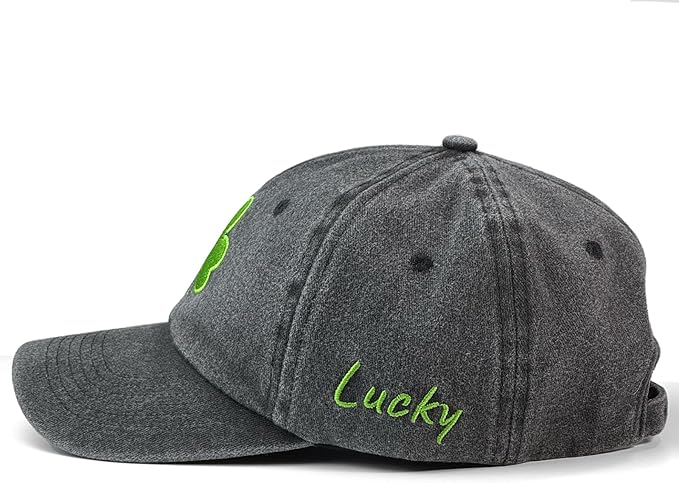 St Patricks Day hat Green Baseball Cap Shamrock Embroidered for man Women Funny