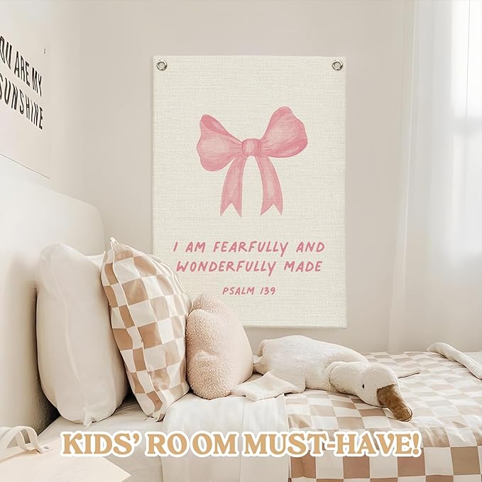 Bible Verses Wall Decor, Christian Wall Art I Am Fearfully And Wonderfully Made - Image 5