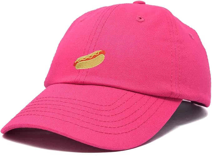 DALIX Hot Dog Hat Embroidered Mens Womens Baseball Cap