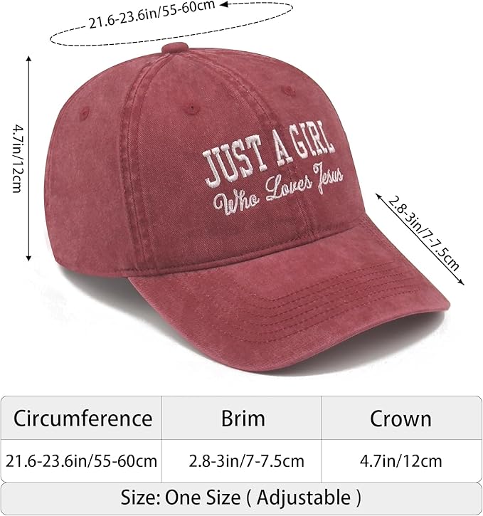 Faith Christian Patriotic Embroidered Baseball Cap, Vintage Cotton Dad Hat for Men Women, Birthday