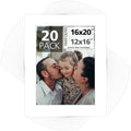 Mat Board Center, 16x20 for 12x16 White Photo Picture Mats by MatBoardCenter