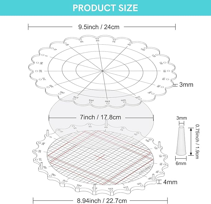 CYFUN DESIGN 9.5inch/24cm Rotating Stamping Platform Stamp & Spin Tool - Image 4