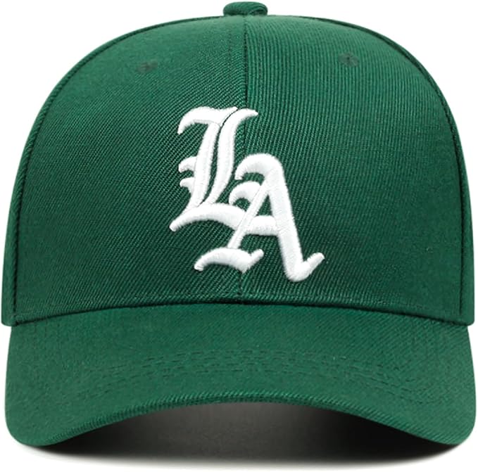 UMiCHOi Los Angeles Dad Hat for Adults Men Women Black Green Hat Baseball Cap for Teens Youth