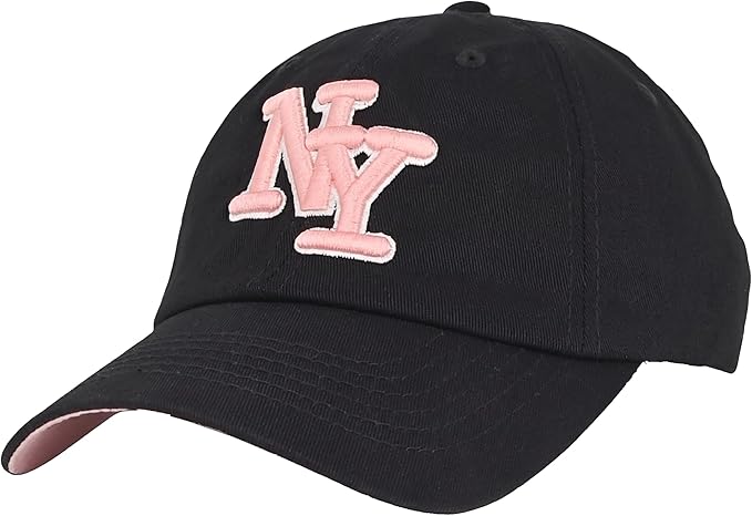 NY 3D Embroidered Cotton Dad Hat – New York Baseball Cap, Adjustable Metal Buckle Strap, Unstructured Low-Profile Style