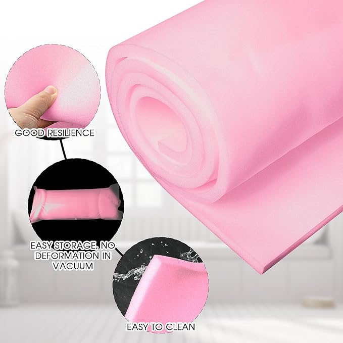 Amylove Polyurethane Foam 24" x 72" High Density Cushion Upholstery Foam Sheet - Image 3