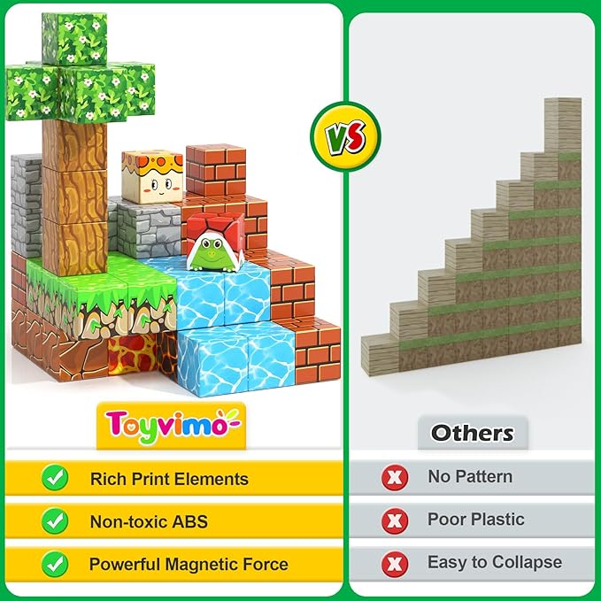 100PCS Magnetic Blocks Magnetic Building Blocks Sensory Toys - Image 5