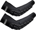 Frelaxy Padded Elbow Forearm Sleeves 2 Pack Compression Crashproof Arm Pads for Football Basketball Volleyball Soccer