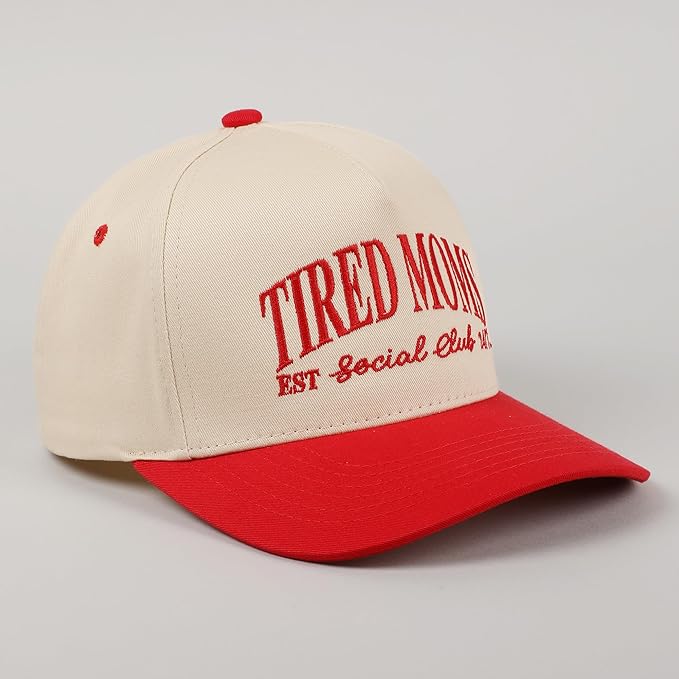 MIRMARU Two-Tone Vintage Canvas Trucker Hats for Men & Women, Adjustable Size Baseball Caps with Trendy Embroidered Design