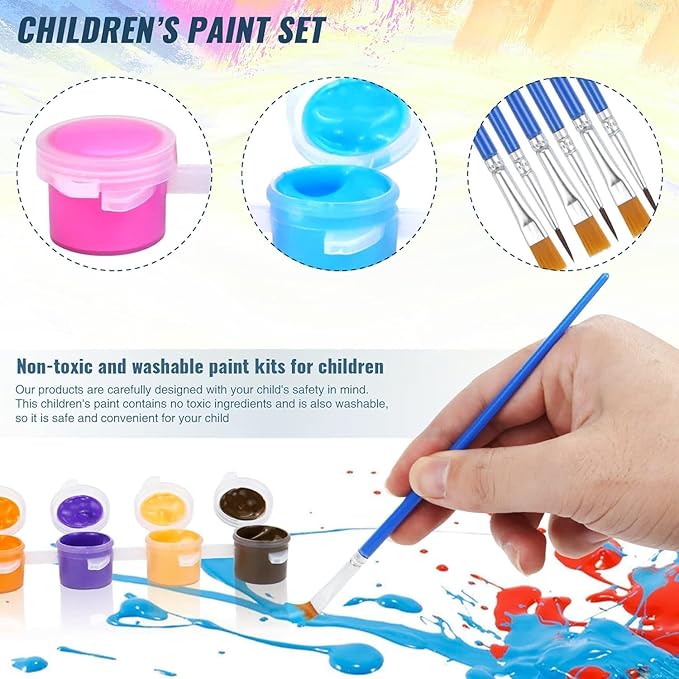 XINDUHUI 30 Pack Mini Acrylic Paint Set, 12 Colors Acrylic Paints Strips - Image 4