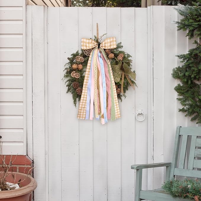 Large Fall Ribbons Bow for Wreath - Image 4