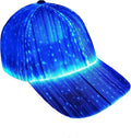 Ruconla Fiber optic cap LED hat with 7 colors luminous glowing EDC baseball hats USB Charging light up caps even party led crazy cap for event holiday