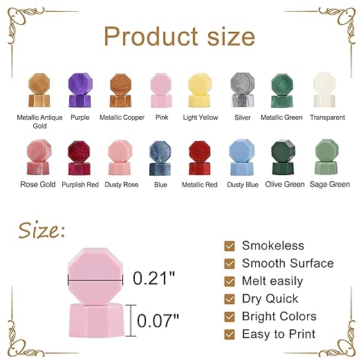 Yoption 360Pcs Rose Gold Sealing Wax Beads - Image 4
