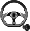 Golf Cart Accessories D-bottom and Golf Adapter for YAMAHA Bundle-(black gray)