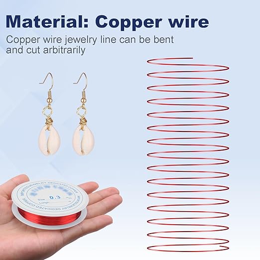 0.3 mm Dia. 10 Rolls Copper Jewelry Wire, 10 Assorted Colors Beading Wire - Image 3