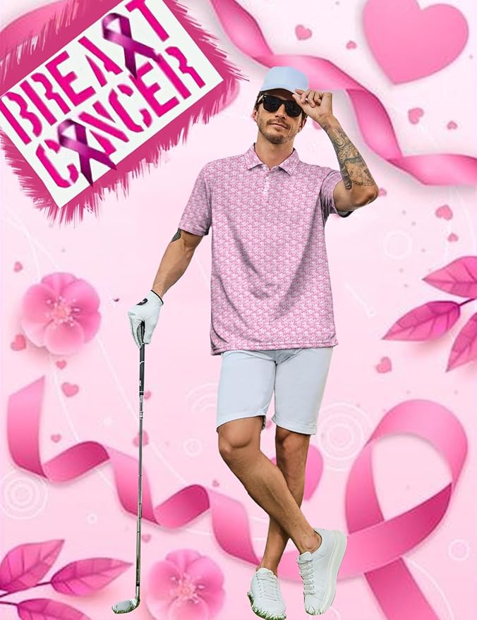 Mens Golf Shirts Golf Polo Shirts for Men Short Sleeve Polo Shirts Golf Gifts