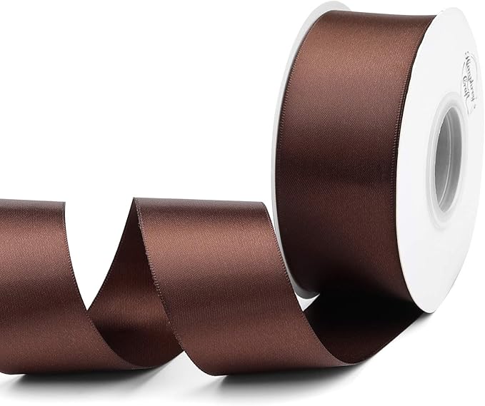 Humphrey's Craft 1-1/2 Inch Brown Double Faced Satin Ribbon by HumphreysCraft
