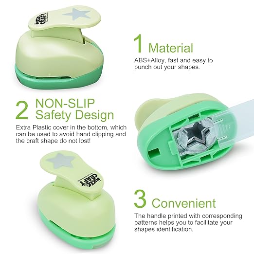 UCEC Star Hole Paper Punch, Star Lever Puncher - Image 3