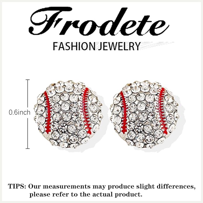 Baseball Earrings for Women Baseball Mom Accessories Essentials Game Day Fan Gifts Lightweight Sports Stud Earrings Jewelry Game Day Shirts Women