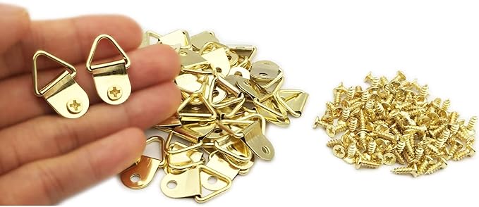 100 Pack Small Triangle Ring Steel Picture Hangers - Image 4