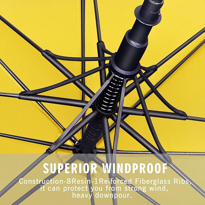 ZOMAKE Golf Umbrella Windproof, Extra Large Oversized Heavy Duty Double Canopy for Rain, Sports Games & Push Cart(51/54/62/68/72Inch)