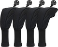 Golf Club Head Covers for Woods 3/4/5/6 Pieces Long Neck Mesh Sports Golf Club Headcovers Set with Interchangeable No. Tags 3 4 5 6 7 X Golf Accessories for Men Women