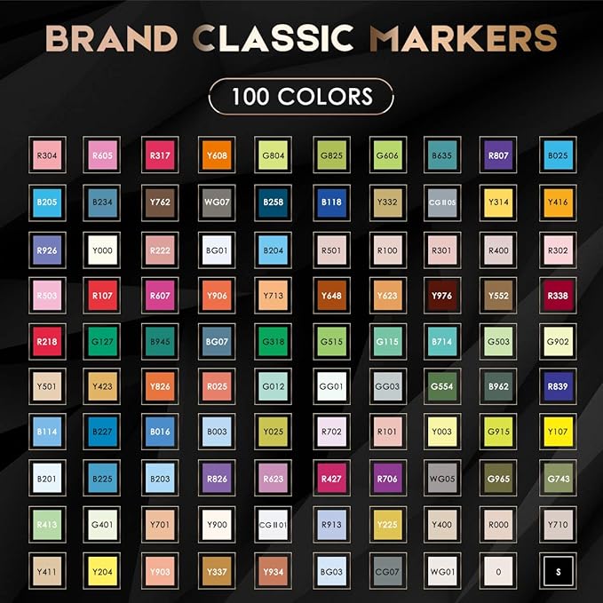 Caliart Markers, 100 Colors Dual Tip Art Markers Sketch Pens Permanent Alcohol - Image 2